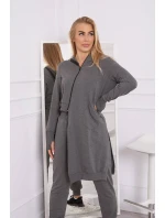 Súprava mikín s dlhšou stranou grafitová