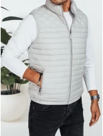Pánska prešívaná vesta svetlo šedá FashionStreet TX5078