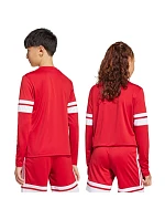 Detské červeno-biele tričko s dlhým rukávom adidas Squadra 25 JJ0041