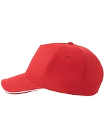 Atlantis Headwear Recy Five Piping – 5-panelová sendvičová čiapka 33.0282 červená/biela Atlantis Headwear Recy Five Piping – 5-panelová sendvičová čiapka 33.0282 červená/biela