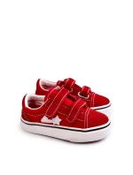 Klasyczne Tenisówki Dziecięce Na Rzepy Czerwone Phiris