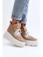 Zazoo 3416 Dámska kožená športová obuv Beige Zazoo 3416 Dámska kožená športová obuv Beige