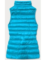 Dámska krátka prešívaná vesta 23077-243 Svetlomodrá - J.STYLE