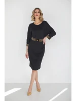 Dámske denné šaty M341 čierne - La Aurora