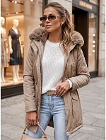 Dámska zimná bunda GODDESS beige FashionStreet TY3868
