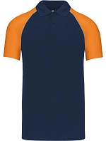 Kariban K 226 Baseballové polo tričko z piqué 20.K226 tmavomodrá/svetlosivá/oranžová Kariban K 226 Baseballové polo tričko z piqué 20.K226 tmavomodrá/svetlosivá/oranžová