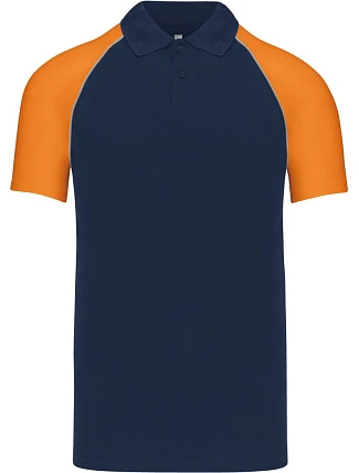 Kariban K 226 Baseballové polo tričko z piqué 20.K226 tmavomodrá/svetlosivá/oranžová Kariban K 226 Baseballové polo tričko z piqué 20.K226 tmavomodrá/svetlosivá/oranžová