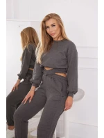 Zateplená súprava s krátkou mikinou grafitová Zateplená súprava s krátkou mikinou grafitová