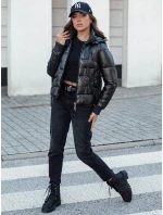 Dámska krátka prešívaná zimná bunda s kapucňou FASHWARM čierna FashionStreet TY4640 Dámska krátka prešívaná zimná bunda s kapucňou FASHWARM čierna FashionStreet TY4640