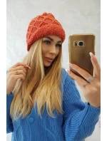 Roma Bis fleecová čiapka K235 oranžová