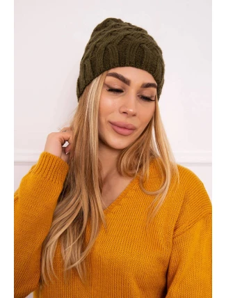 Fleecová čiapka Agnes K239 khaki