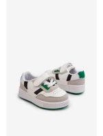 Klasyczne Dziecięce Buty Sportowe Biało-Zielone Marlin