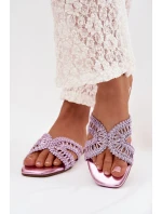 Dámské ploché fialové pantofle Fariella