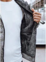Pánska zateplená mikina na zips svetlo šedá FashionStreet BX5596 Pánska zateplená mikina na zips svetlo šedá FashionStreet BX5596