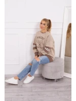 Zateplená mikina Malibu tmavo béžová+mocca