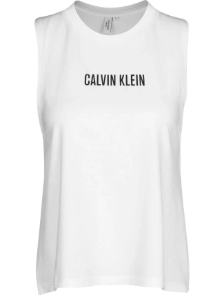 Dámsky top KW0KW01009-YCD biela - Calvin Klein Dámsky top KW0KW01009-YCD biela - Calvin Klein