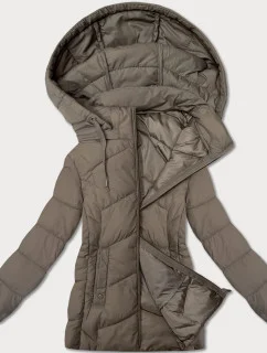 Béžová dámska bunda s kapucňou J Style (16M9191-62)