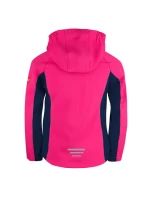 TrollKids Dievčenská bunda Kristiansand navy/magenta softshell pink (321-114)