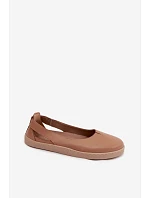 Kožené baleríny Barefoot Zazoo 10217 Cappucino