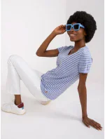 Tričko D16054M02431A bielej a modrej