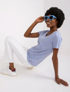 Tričko D16054M02431A bielej a modrej