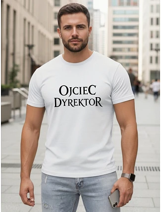 Pánske klasické tričko s nápisom bavlna biela FashionStreet NX5144R