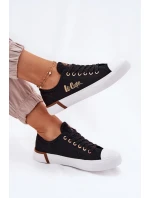 Trampki Materiałowe Damskie Lee Cooper LCW-25-31-3427L Czarne