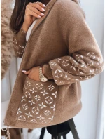 Dámska alpaková bunda s kapucňou WINONA camel FashionStreet NY0612