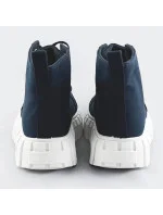 Tmavomodré šnurovacie topánky (XA060)