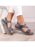 Pohodlné modré sandále Rieker W RKR587