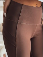 Dámske legíny s vysokým pásom FLEXION svetlohnedé FashionStreet UY2341