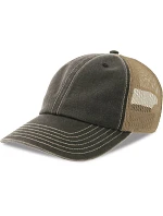 Atlantis Headwear Teon 6-panelová čiapka Vintage Trucker 33.0303 čierna/khaki Atlantis Headwear Teon 6-panelová čiapka Vintage Trucker 33.0303 čierna/khaki