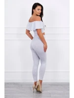 Sada s volánikmi svetlo šedá