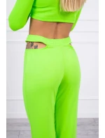 Sada s blúzkou top zelená neónová