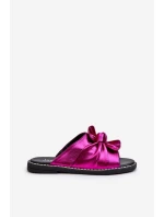 Klapki Damskie Na Płaskim Obcasie Fuksja Nelvira