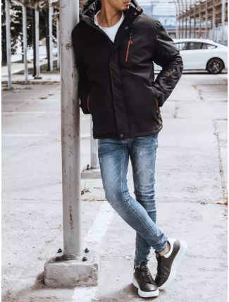 Pánska zimná bunda čierna FashionStreet TX4239