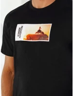 Pánske tričko s potlačou čierne FashionStreet RX5485 Pánske tričko s potlačou čierne FashionStreet RX5485