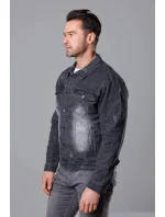 Čierna pánska džínsová bunda (MJ525N)