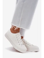 Materiałowe Trampki Damskie Na Platformie Big Star RR274776 Białe