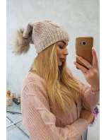 Fleecová čiapka Carolina K243 béžová