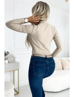 375-7 BODY s obálkovým výstrihom - béžová