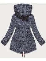 Červeno-šedá obojstranná dámska bunda parka (XW581X)