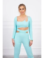 Súprava s blúzkou vo farbe mint