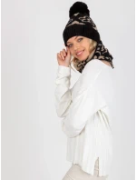 Dámska čiapka AT CZ CM 317 čierna a béžová