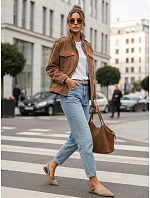 Dámska semišová bomber bunda TY5644 hnedá - FashionStreet Dámska semišová bomber bunda TY5644 hnedá - FashionStreet