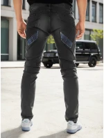 Pánske čierne nohavice FashionStreet UX3800