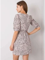 Dámske šaty LK SK 508079.47P Púdrovo ružový vzor - Lakerta