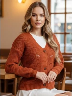 KNITVIA dámsky sveter červený FashionStreet MY2420