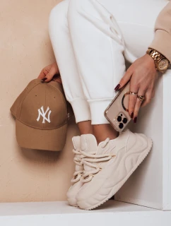 Dámske tenisky na platforme LALANDRA beige FashionStreet ZY0684