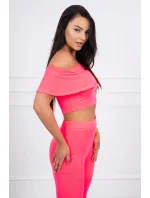 Súprava volánikov ružová neónová